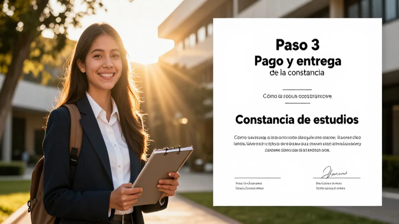 Entrega de constancia en campus vibrante y moderno