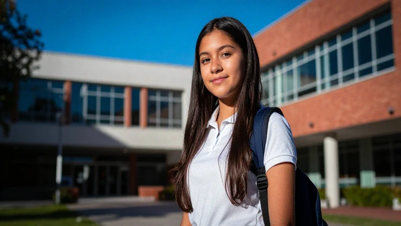 Retrato vibrante de estudiante mexicano exitoso