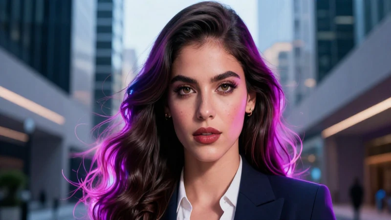 Joven profesional mexicana con aura digital