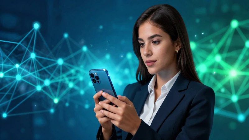 Joven profesional mexicano con tecnología digital