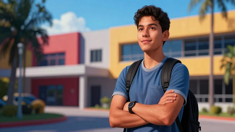 Joven mexicano confiado en ilustración digital