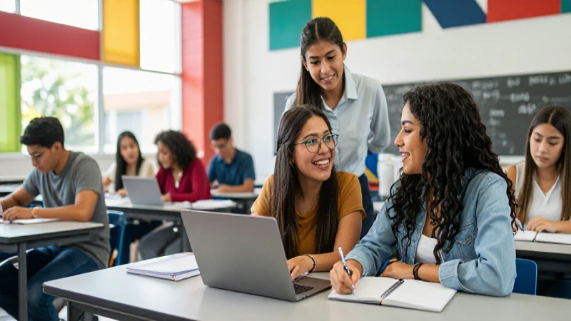 Jóvenes mexicanos colaboran en clase moderna