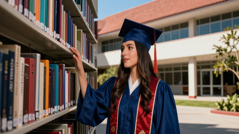 Estudiante mexicano en campus universitario vibrante y moderno