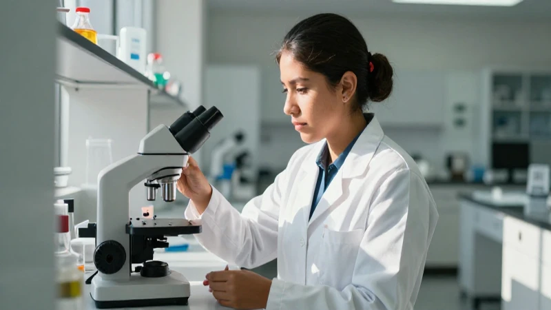 Estudiante mexicano en moderno laboratorio