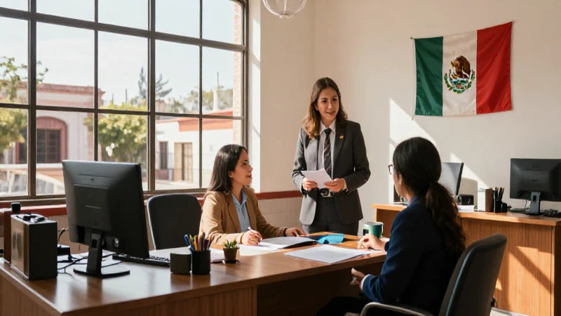 Oficina moderna en Querétaro con luz cálida