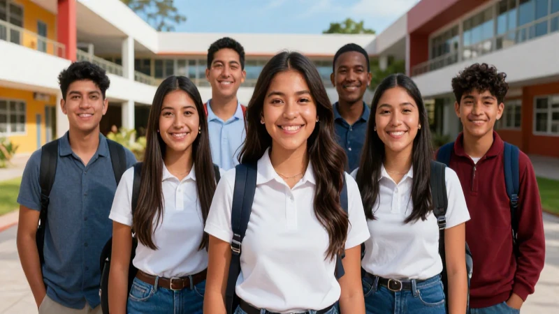 Estudiantes mexicanos celebran el éxito escolar