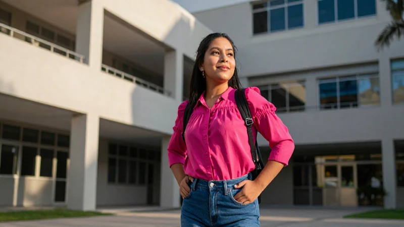 Estudiante mexicano brillante con estilo cinematográfico