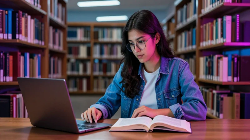 Estudiante mexicano moderno busca éxito académico