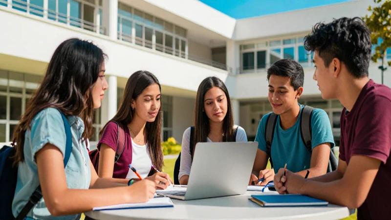Estudiantes mexicanos colaboran en campus moderno