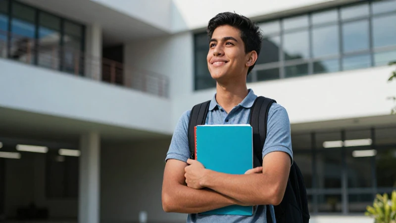 Joven mexicano en ascenso en la universidad