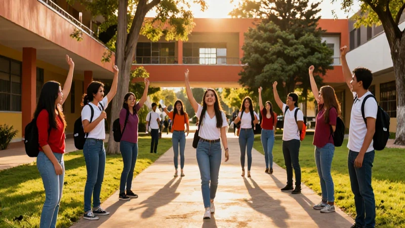 Estudiante mexicano celebra éxito universitario