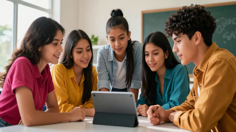 Estudiantes mexicanos colaboran en aula moderna