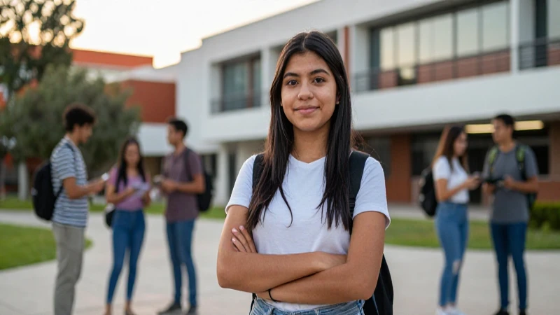 Estudiante universitario mexicano en ambiente académico