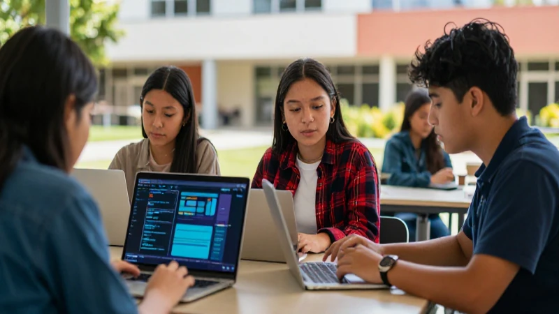 Estudiantes mexicanos aprendiendo con tecnología de vanguardia