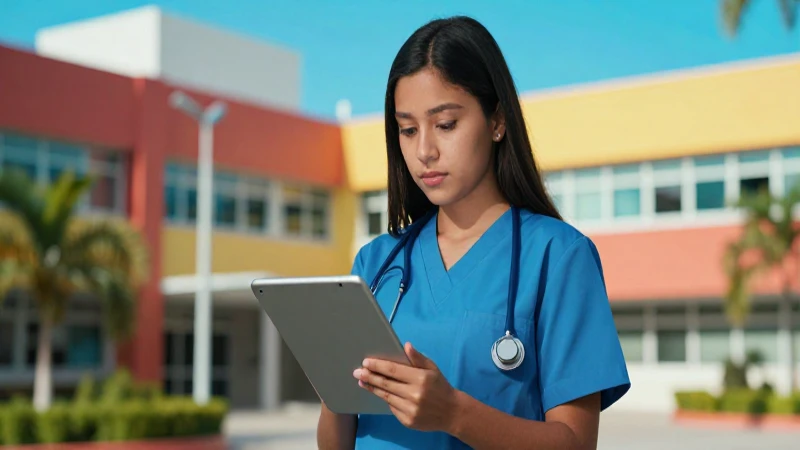 Estudiante de enfermería mexicana digital