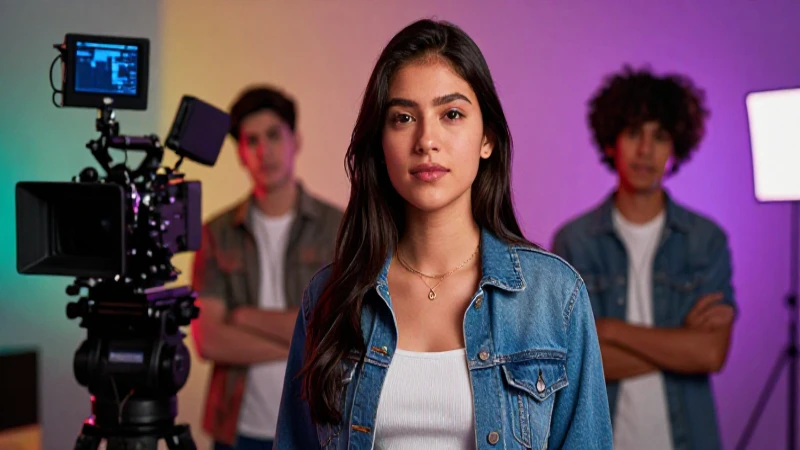 Joven estudiante mexicano en estudio, retrato cinematográfico