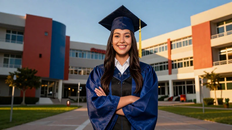 Joven mexicano, graduado con éxito en campus moderno