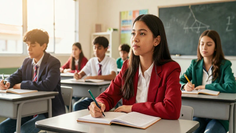 Estudiantes mexicanos brillantes en luz dorada