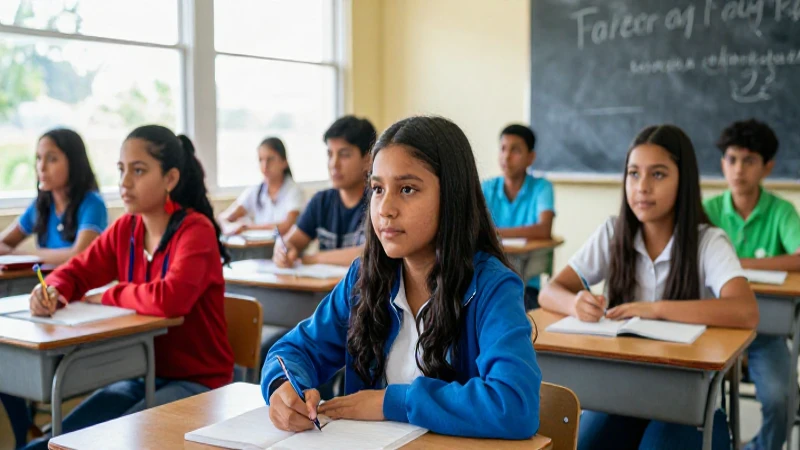 Estudiantes mexicanos en aula moderna y vibrante