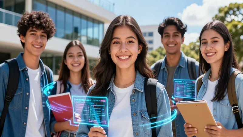 Estudiantes mexicanos son el centro de una escena futurista