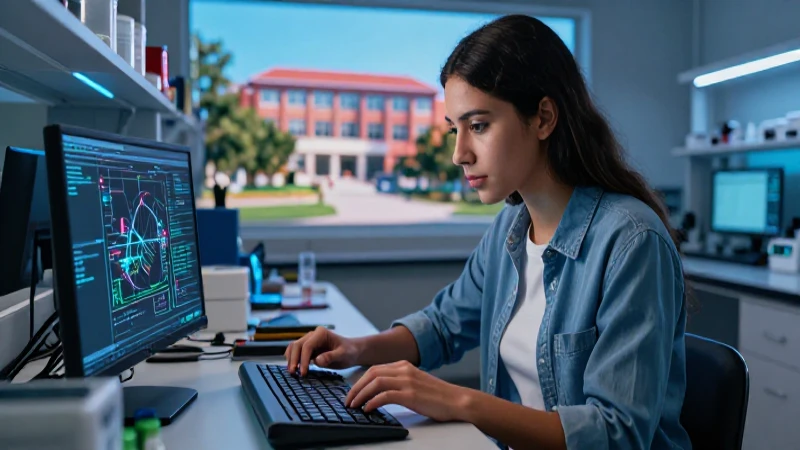 Estudiante mexicano diseña esquemas en laboratorio moderno