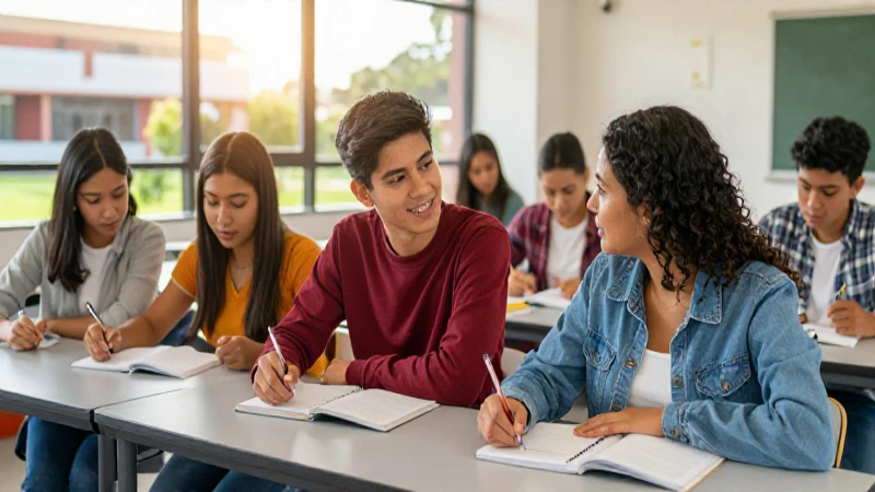 Estudiantes mexicanos jóvenes en aula universitaria