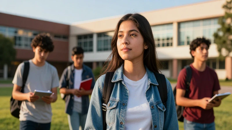 Estudiante mexicano optimista mira su futuro brillante