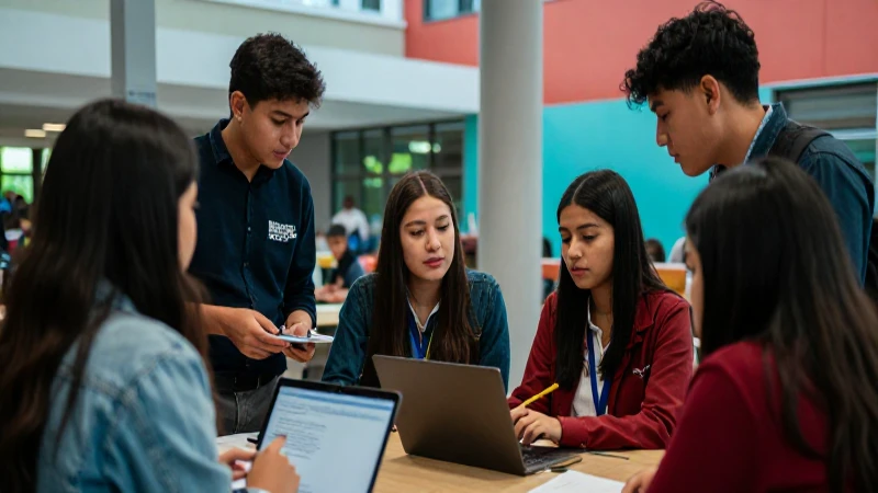 Estudiantes mexicanos colaboran en campus vibrante