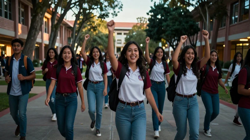 Estudiantes mexicanos celebran su éxito universitario dinámico