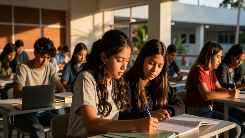 Estudiantes mexicanos exitosos en moderno campus tecnológico