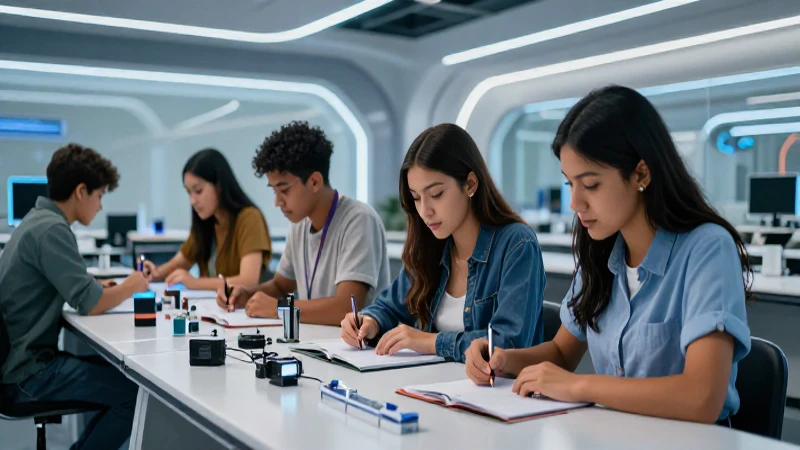Estudiantes mexicanos en proyecto tecnológico futurista
