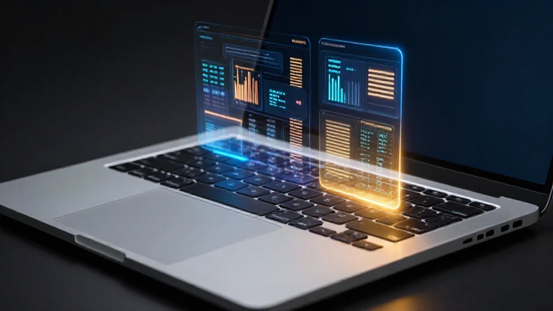 Laptop plate con hologramas dinámicos