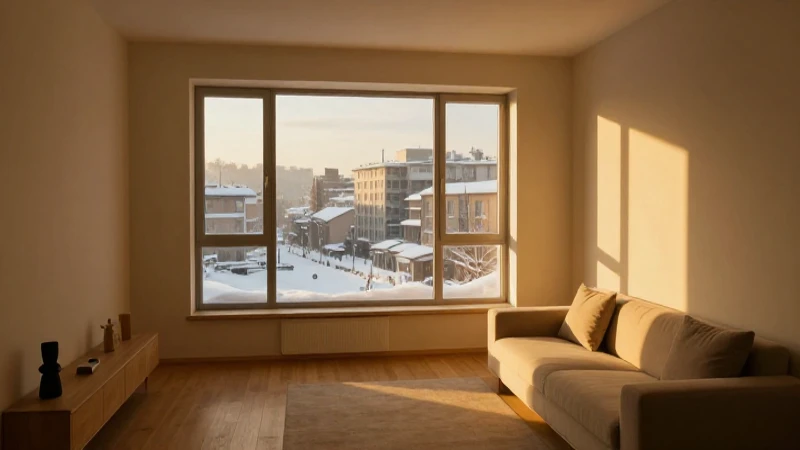 Apartamento minimalista acogedor con vista a nieve