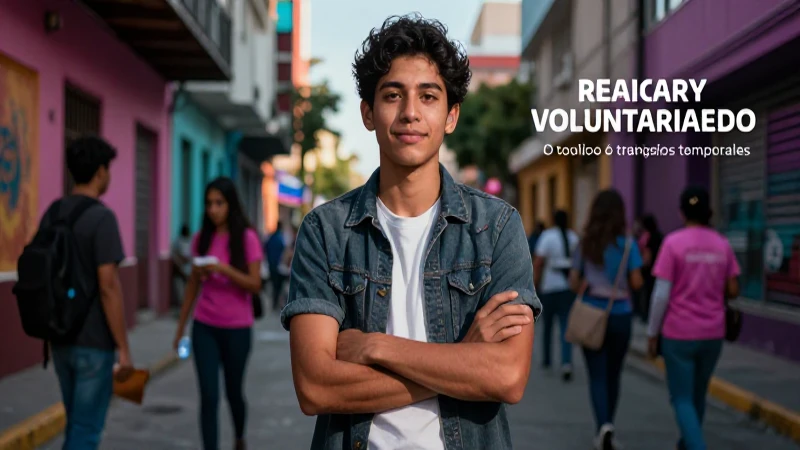 Joven mexicano trabaja voluntario en ciudad vibrante