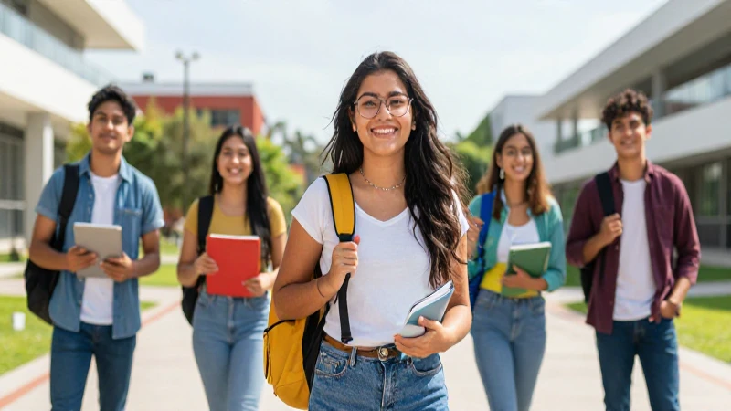 Jóvenes mexicanos aspiran a logros en campus universitario moderno