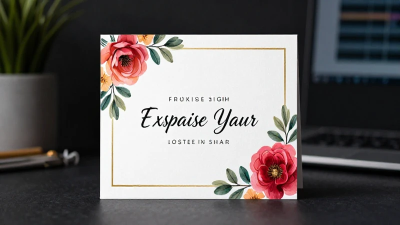 Tarjeta floral elegante y profesional