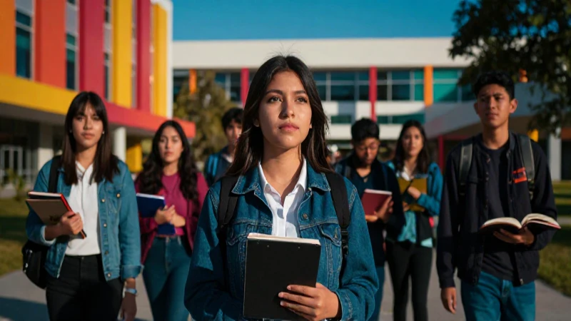 Estudiantes universitarios en campus moderno exitoso