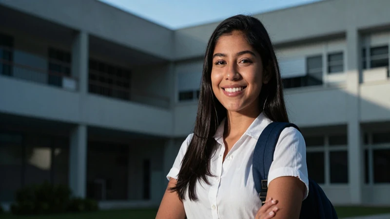 Joven estudiante mexicano vibrante y moderno