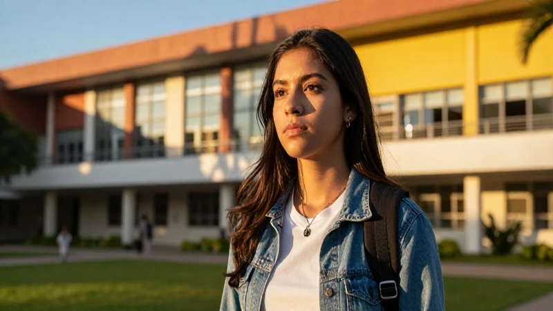 Estudiante mexicano decidido en universidad