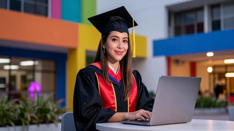 Graduado mexicano confiado con oportunidad profesional