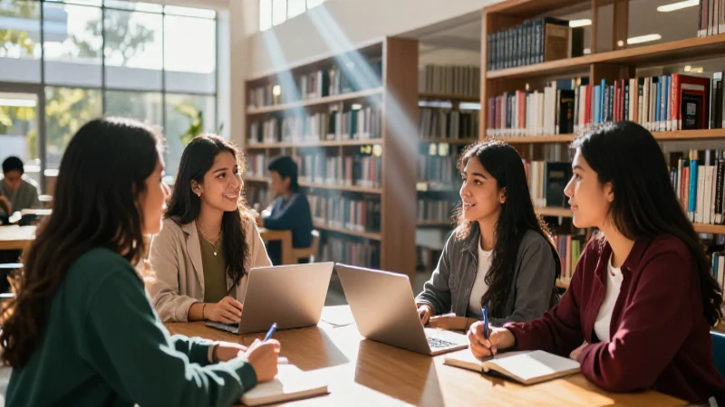 Estudiantes mexicanos colaboran en biblioteca moderna
