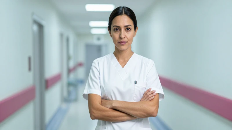 Enfermera mexicana en hospital moderno y tecnificado