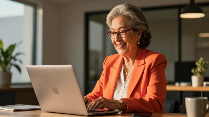 Mujer mexicana profesional trabajando feliz