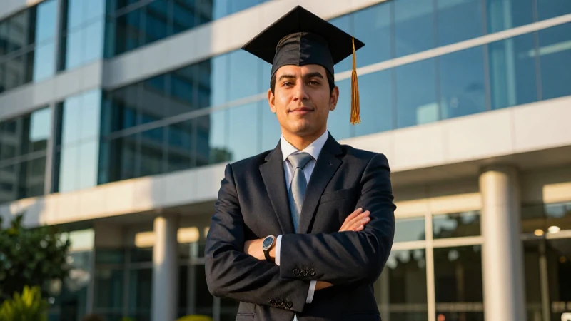 Profesional mexicano en oficina corporativa moderna