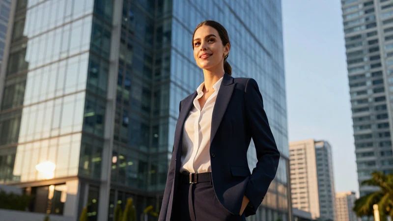 Mujer profesional exitosa en oficina moderna