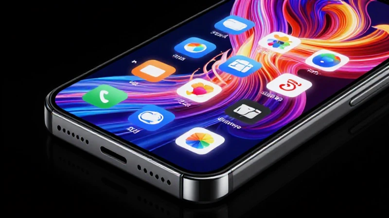 Smartphone futurista con estética tecnológica y alta energía
