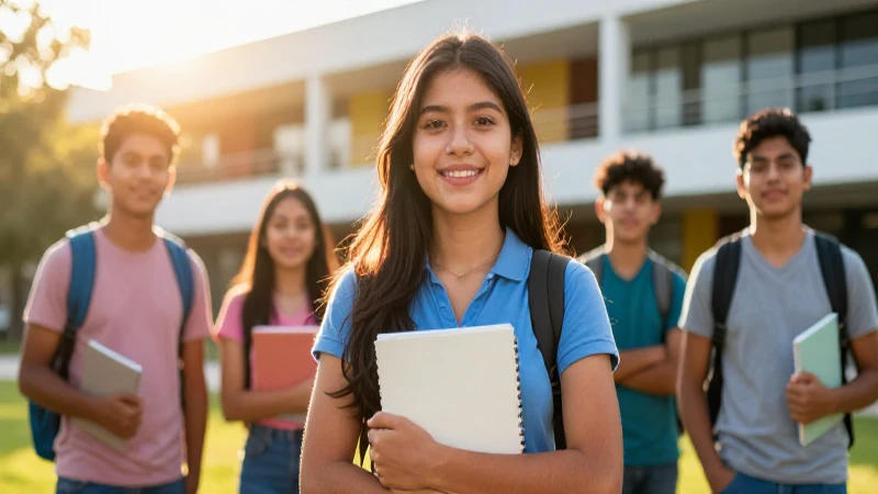 Estudiante mexicano brillante simboliza una oportunidad luminosa