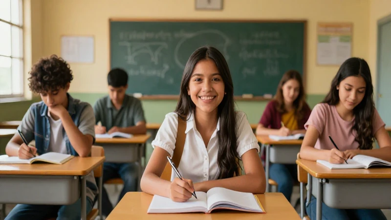 Cuál es la página oficial para solicitar la beca Benito Juárez 3 Estudiante mexicano exitoso en aula moderna