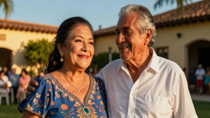 Cuánto es el pago de la marcha para adultos mayores 3 Pareja mexicana celebrando su jubilación feliz