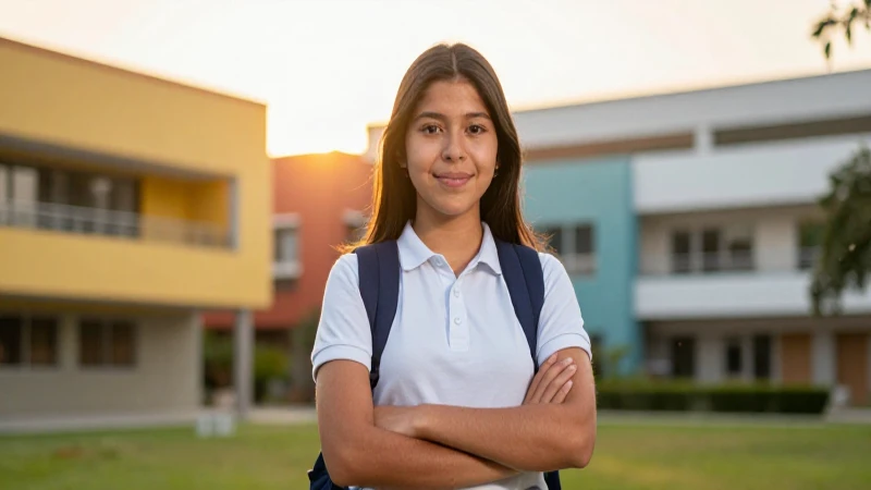 Retrato dorado de estudiante mexicano moderno